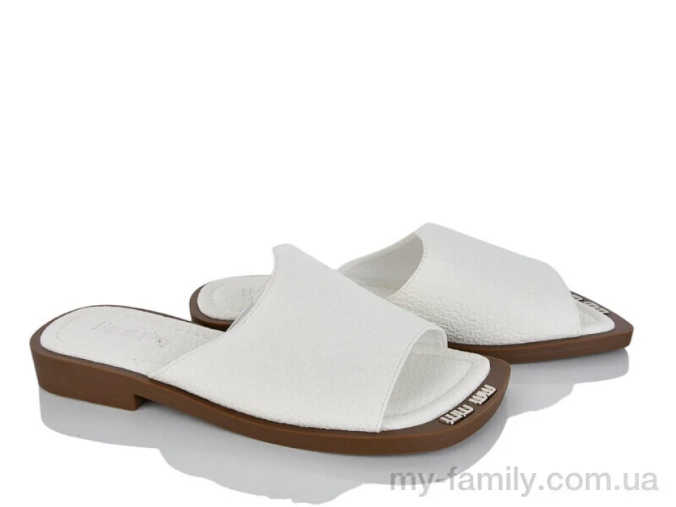 Шльопанці штучна шкіра білий жінки -, Жіночі шльопанці оптом