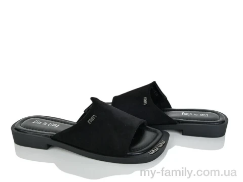 Шльопанці штучна замша чорний жінки -, Жіночі шльопанці оптом