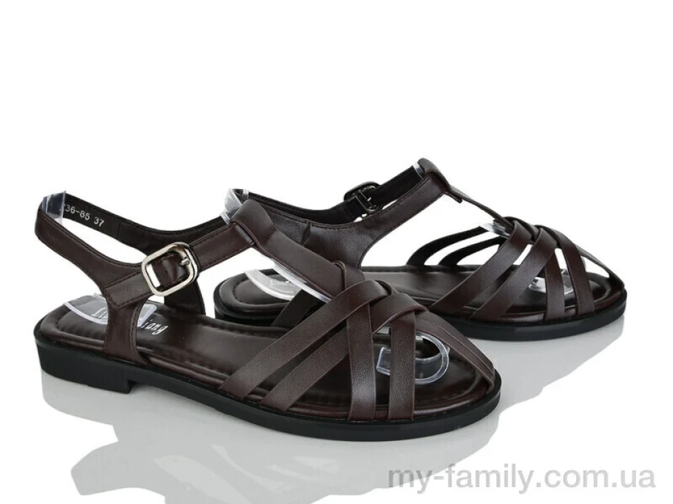 Босоніжки штучна шкіра коричневий жінки -, Жіночі босоніжки оптом