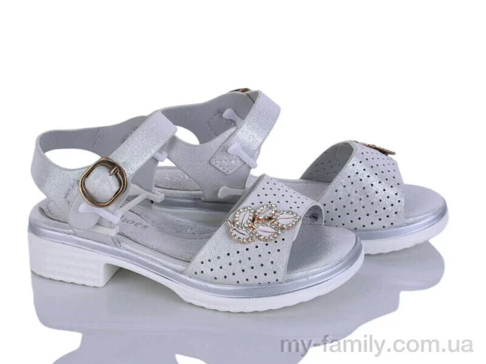 Босоніжки штучна шкіра білий діти дівчинка, Взуття оптом діти