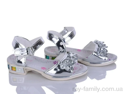 Босоніжки штучний лак срібний діти дівчинка, Взуття оптом діти