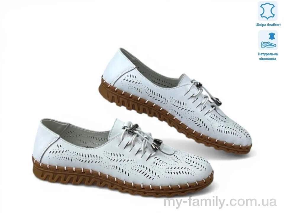Мокасини натуральна шкіра білий жінки -, Взуття оптом жінки
