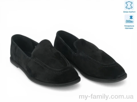 Туфлі натуральна шкіра чорний жінки -, Туфлі жіночі оптом