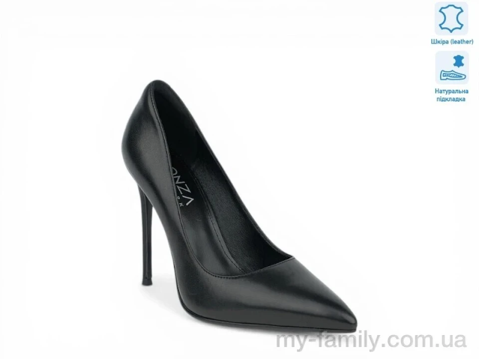 Туфлі натуральна шкіра чорний жінки -, Туфлі жіночі оптом