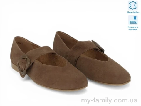 Туфлі натуральна шкіра рудий жінки -, Туфлі жіночі оптом