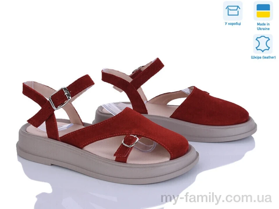 Босоніжки натуральна замша червоний жінки -, Жіночі босоніжки оптом