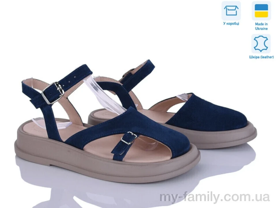 Босоніжки натуральна замша синій жінки -, Жіночі босоніжки оптом