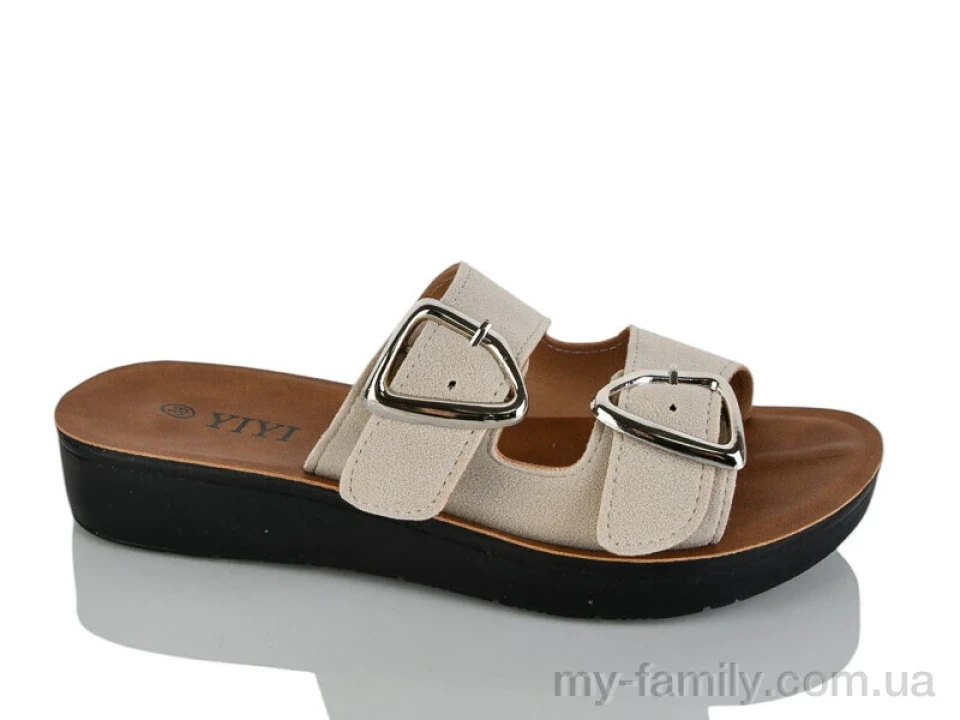 Шльопанці штучна замша бежевий жінки -, Жіночі шльопанці оптом