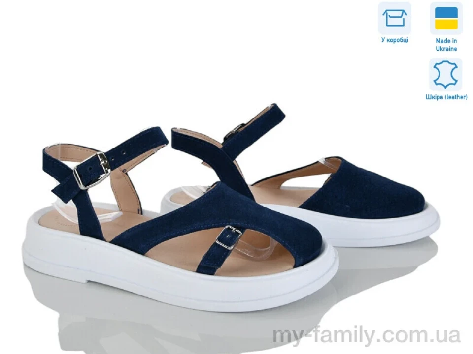 Босоніжки натуральна замша синій жінки -, Жіночі босоніжки оптом