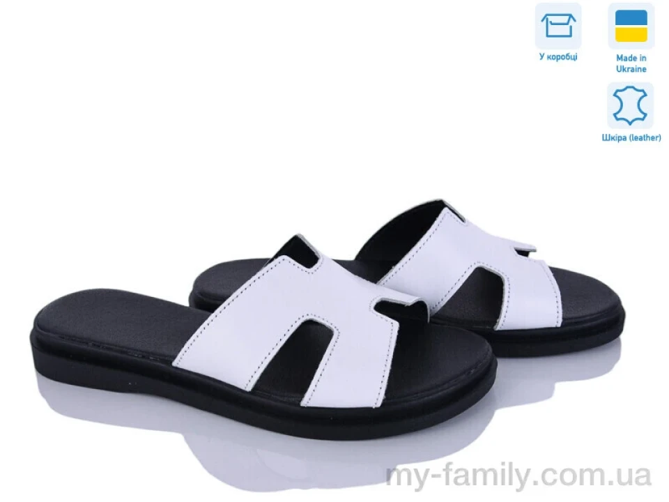 Шльопанці натуральна шкіра білий жінки -, Жіночі шльопанці оптом