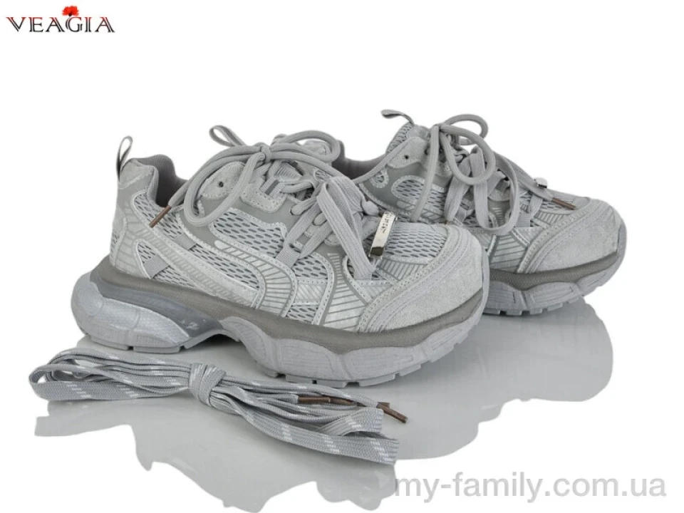 Кросівки штучна шкіра-текстиль сірий жінки -, Жіночі кросівки оптом