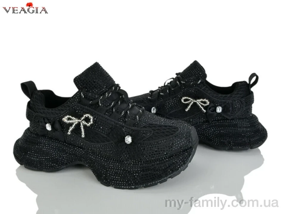 Кросівки штучна шкіра-текстиль чорний жінки -, Жіночі кросівки оптом