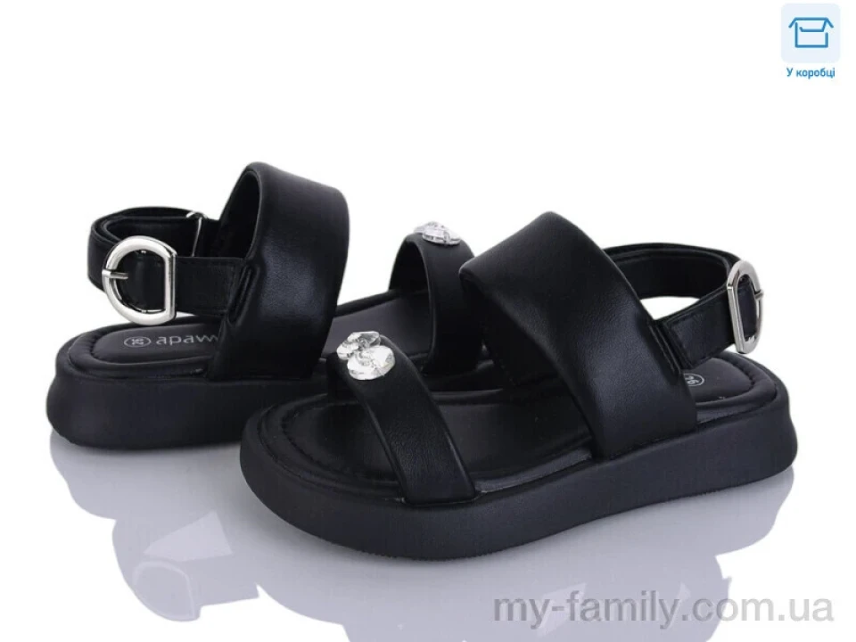 Босоніжки штучна шкіра чорний діти дівчинка, Взуття оптом діти
