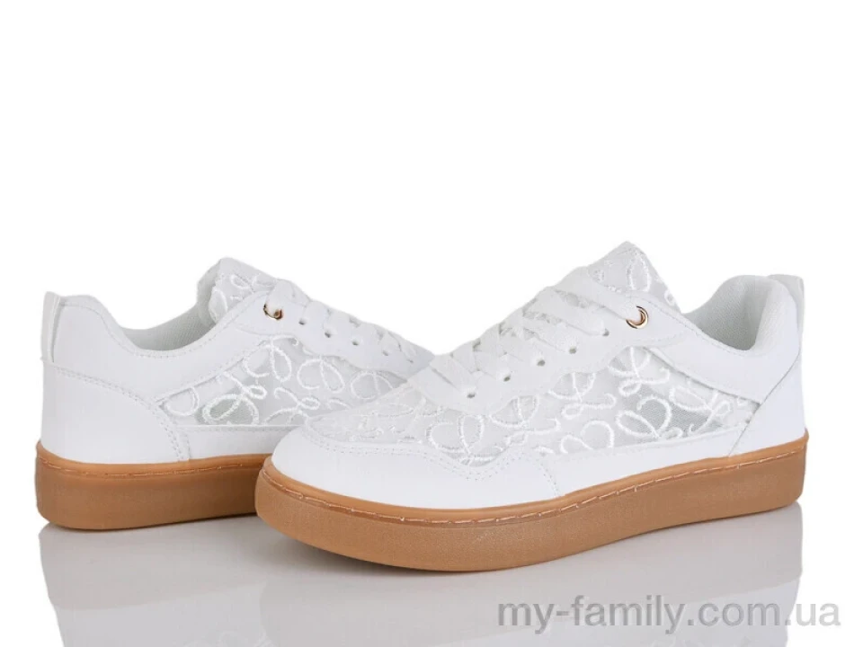 Кросівки штучна шкіра-текстиль білий жінки -, Жіночі кросівки оптом