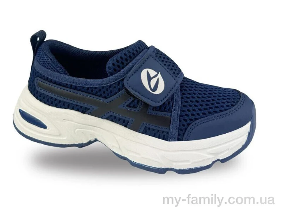 Кросівки штучна шкіра-текстиль синій діти унісекс, Дитячі кросівки оптом