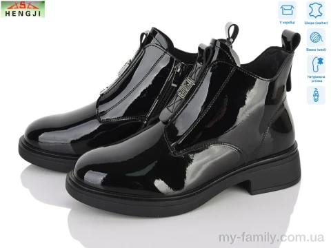 Ботинки натуральная кожа-натуральный лак черный женщины -, Взуття оптом женщины