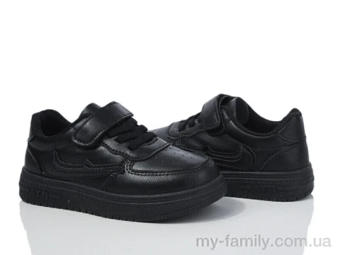 Кросівки штучна шкіра чорний діти унісекс, Дитячі кросівки оптом