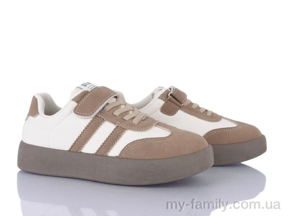 Кросівки штучна шкіра бежевий діти унісекс, Дитячі кросівки оптом