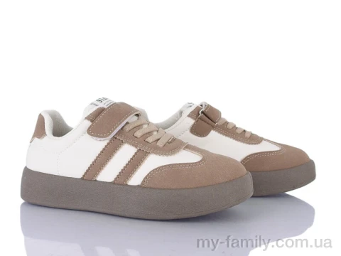 Кросівки штучна шкіра бежевий діти унісекс, Дитячі кросівки оптом