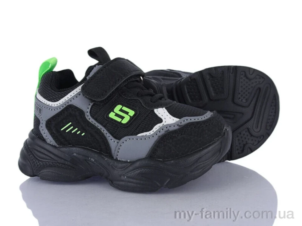Кросівки штучна шкіра чорний діти унісекс, Дитячі кросівки оптом