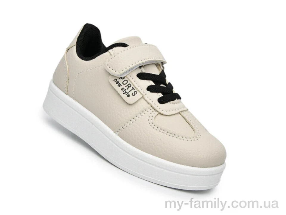 Кросівки штучна шкіра бежевий діти хлопчик, Кросівки оптом