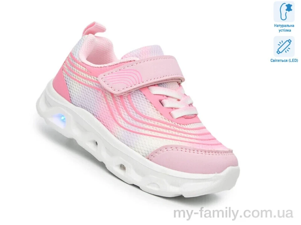 Кросівки штучна шкіра-текстиль рожевий діти дівчинка, Кросівки оптом