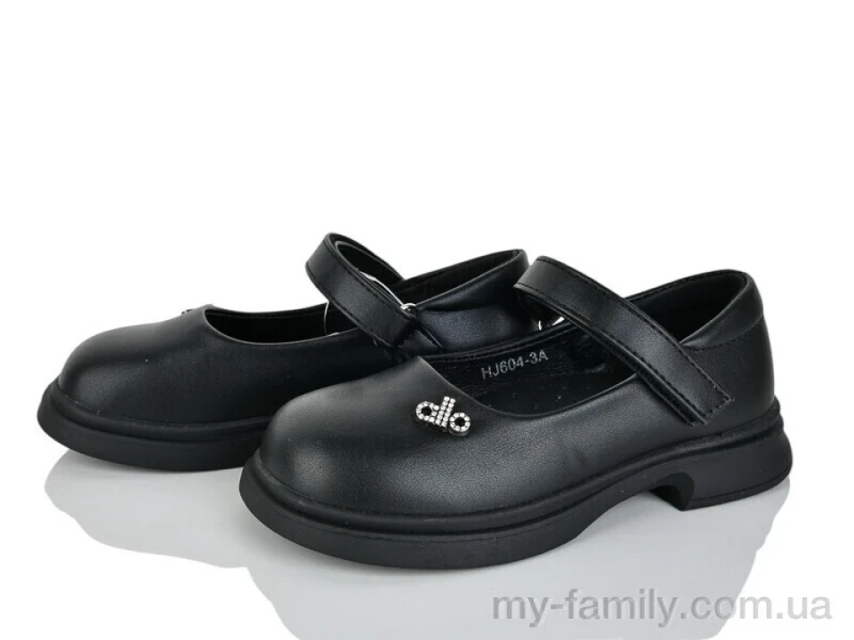 Туфлі штучна шкіра чорний діти дівчинка, Дитячі туфлі оптом