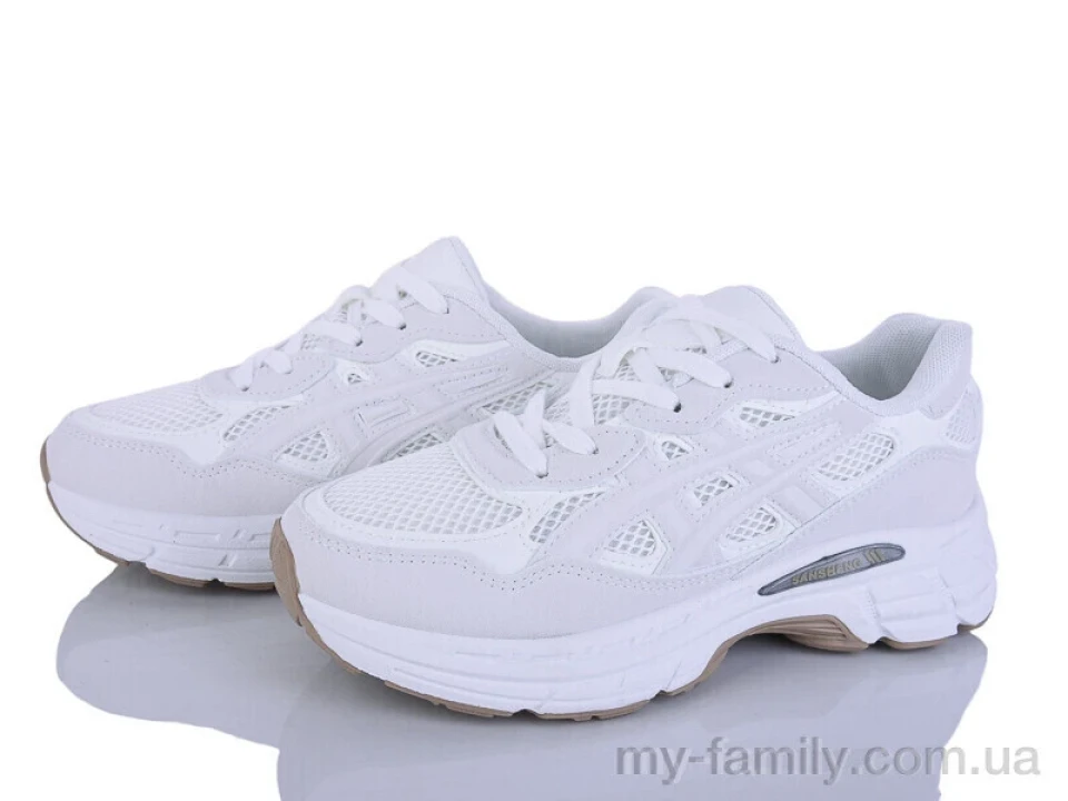 Кросівки штучна шкіра-текстиль білий жінки -, Жіночі кросівки оптом