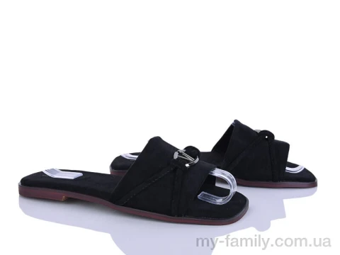 Шльопанці штучна замша чорний жінки -, Жіночі шльопанці оптом