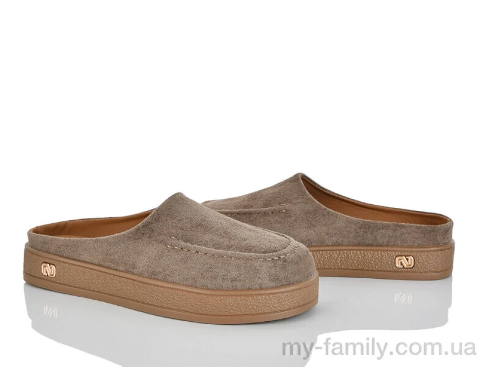Шльопанці штучна замша коричневий жінки -, Жіночі шльопанці оптом