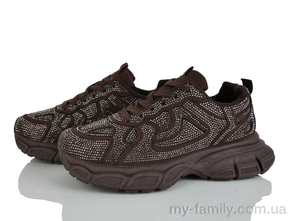 Кросівки штучна замша коричневий жінки -, Жіночі кросівки оптом