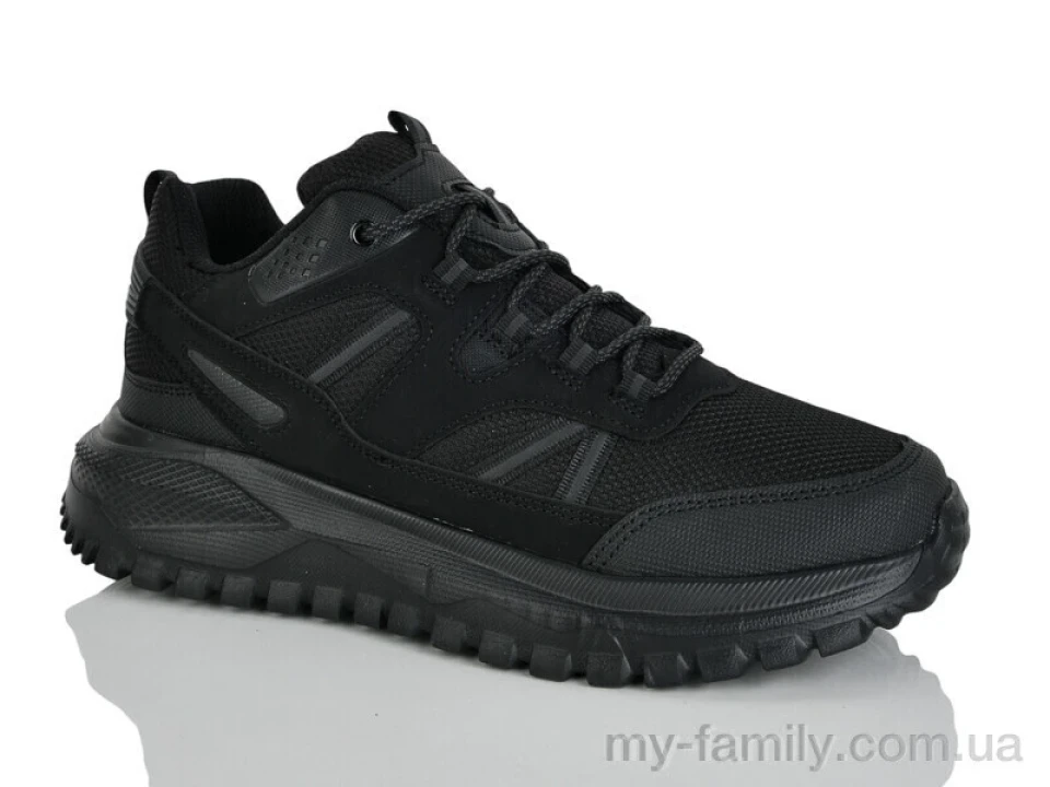 Кросівки штучний нубук-текстиль чорний чоловіки -, Чоловічі кросівки оптом