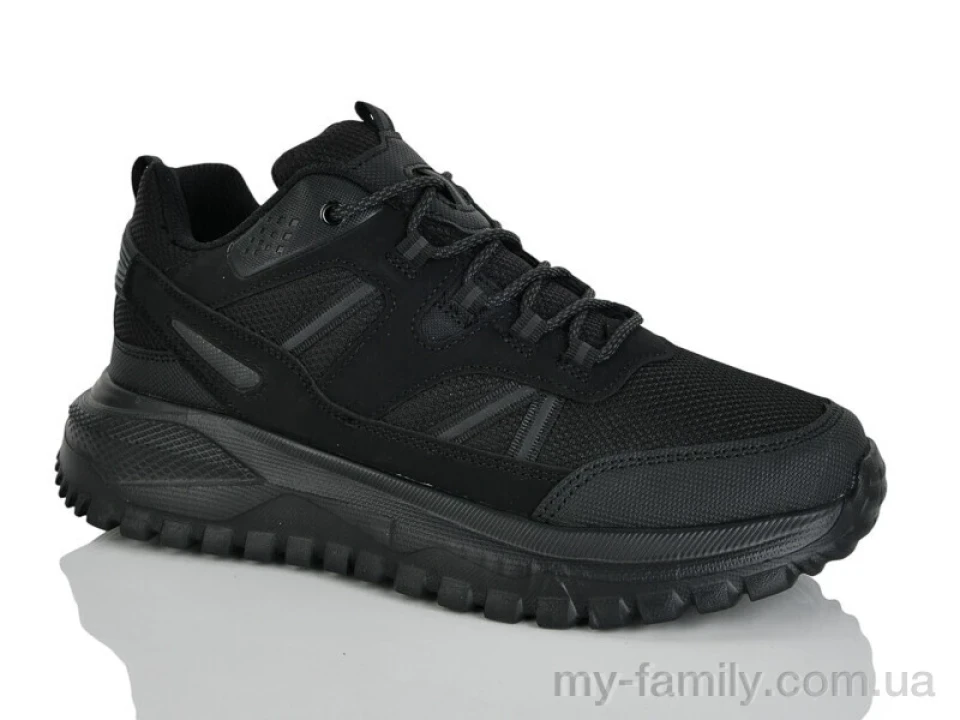 Кросівки штучний нубук-текстиль чорний чоловіки -, Чоловічі кросівки оптом