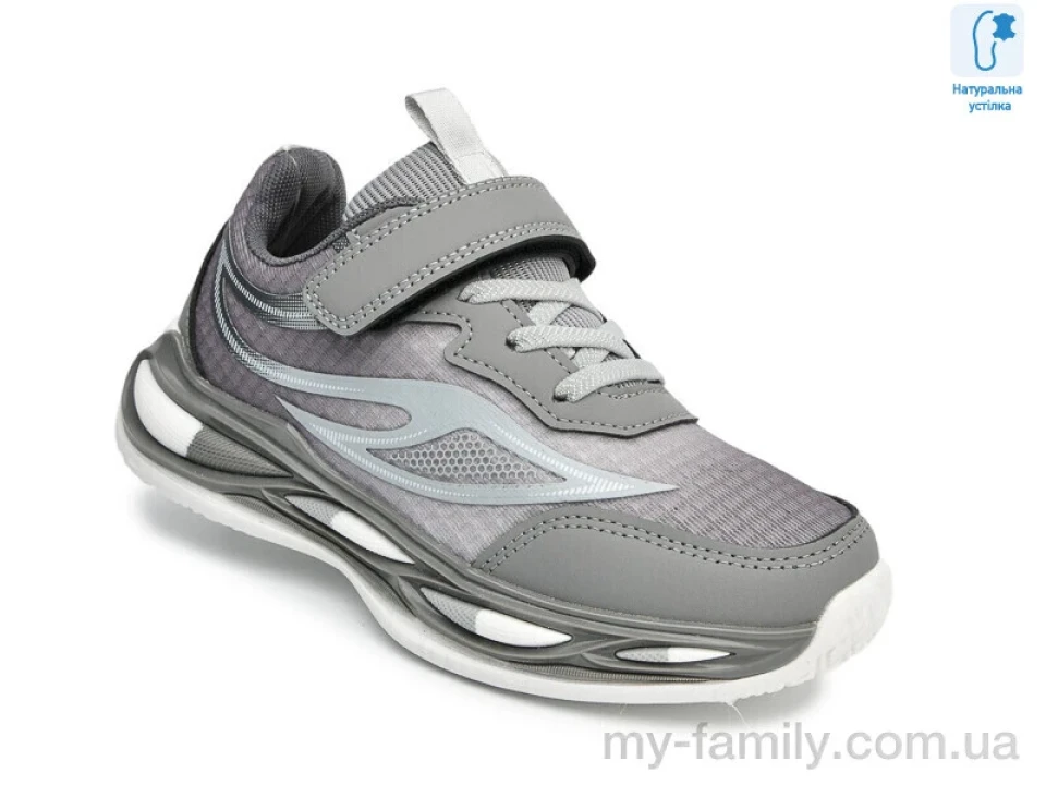 Кросівки штучна шкіра-текстиль сірий діти унісекс, Дитячі кросівки оптом