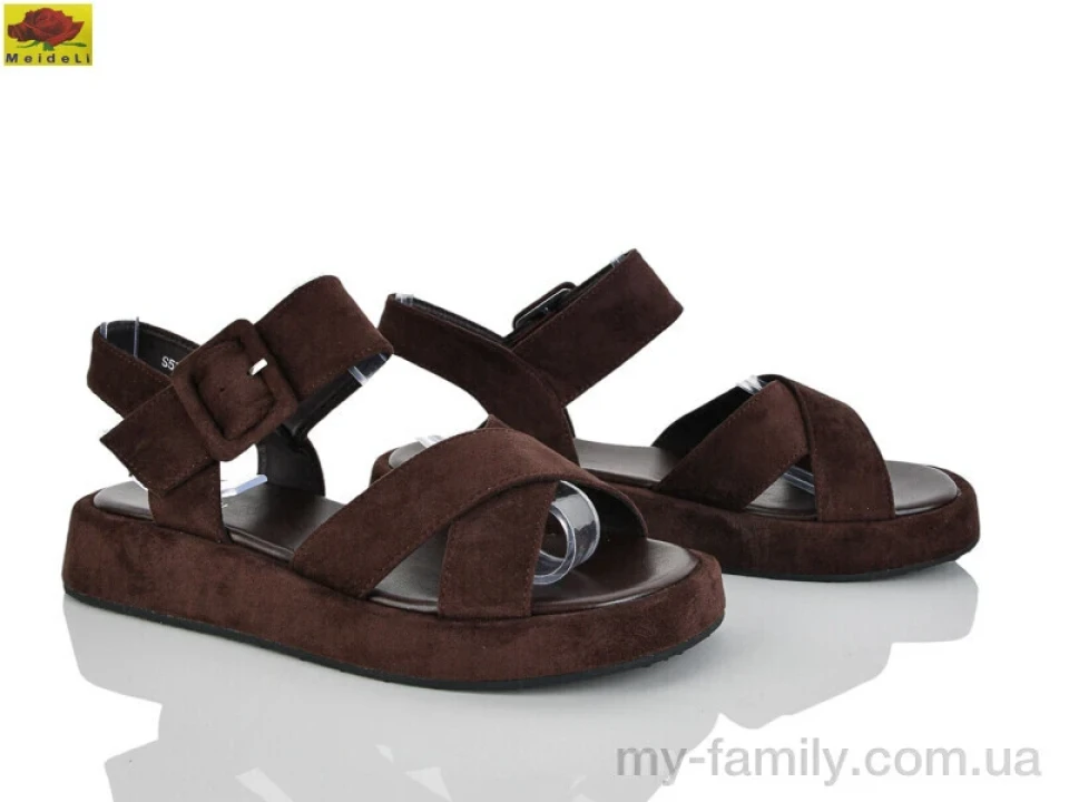 Босоніжки штучна замша коричневий жінки -, Жіночі босоніжки оптом