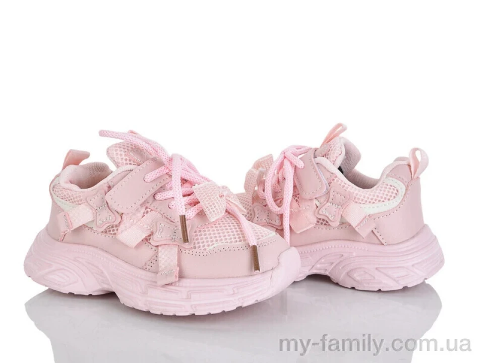 Кросівки штучна шкіра-текстиль рожевий діти дівчинка, Дитячі кросівки оптом