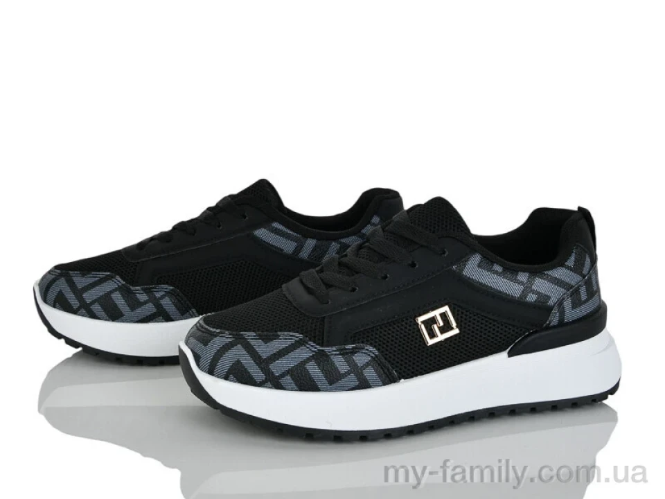 Кросівки штучна шкіра-текстиль чорний жінки -, Жіночі кросівки оптом