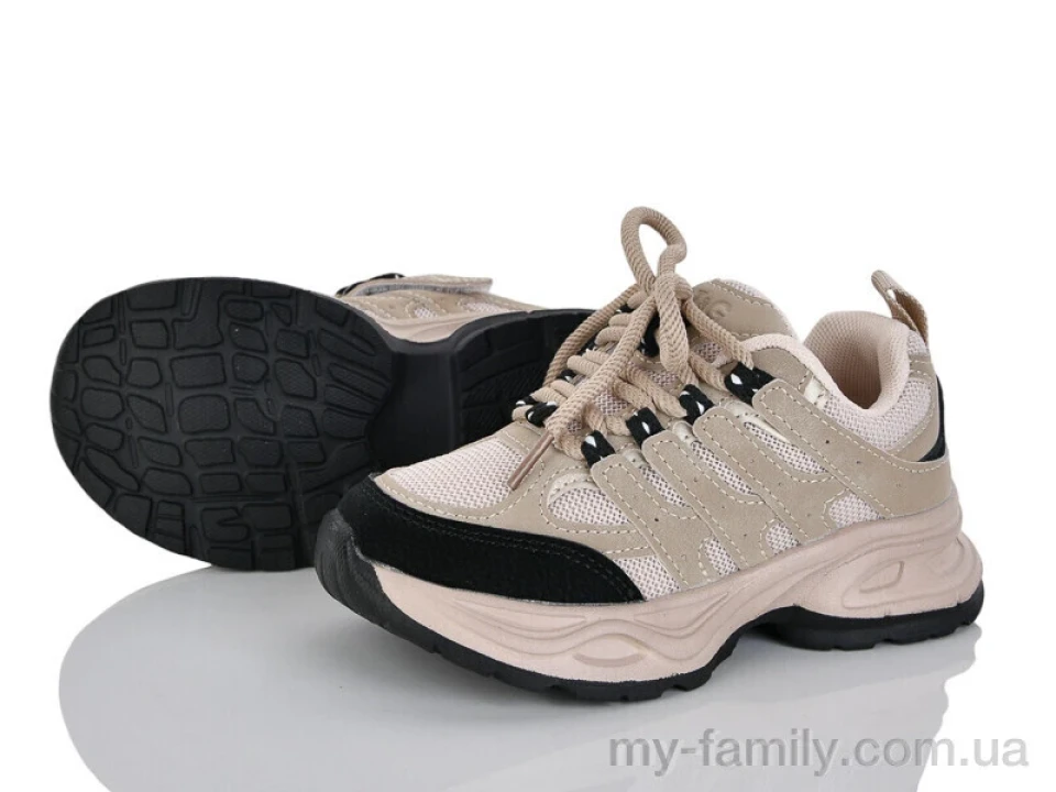 Кросівки штучна шкіра-текстиль бежевий діти унісекс, Дитячі кросівки оптом