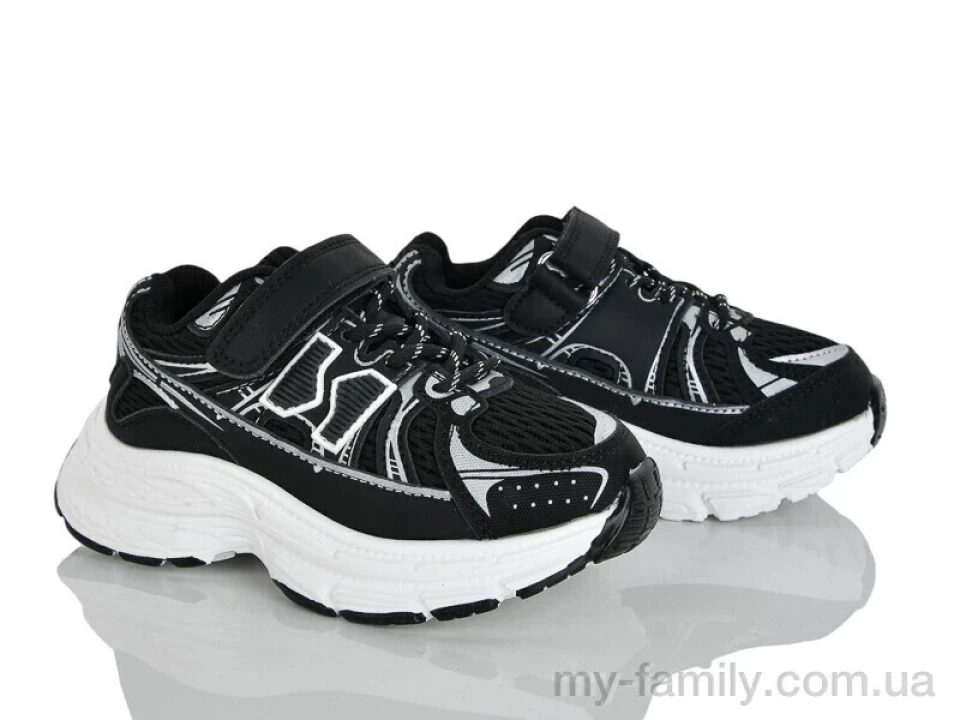 Кросівки штучна шкіра-текстиль чорний діти унісекс, Дитячі кросівки оптом