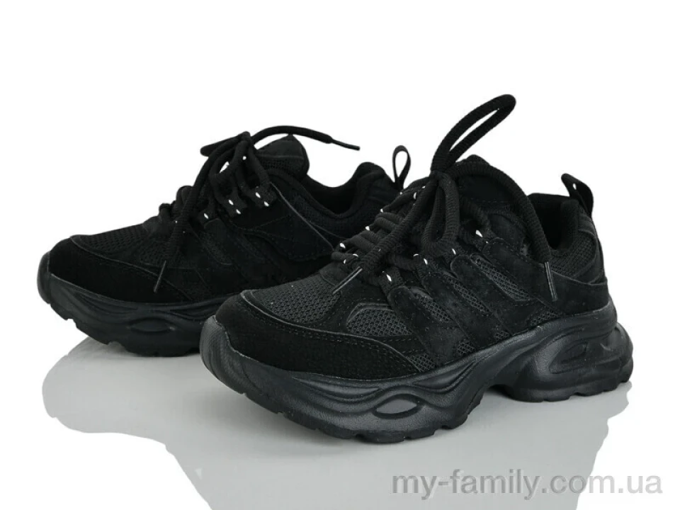 Кросівки штучна замша-текстиль чорний діти дівчинка, Дитячі кросівки оптом