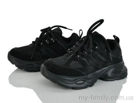 Кросівки штучна замша-текстиль чорний діти дівчинка, Дитячі кросівки оптом