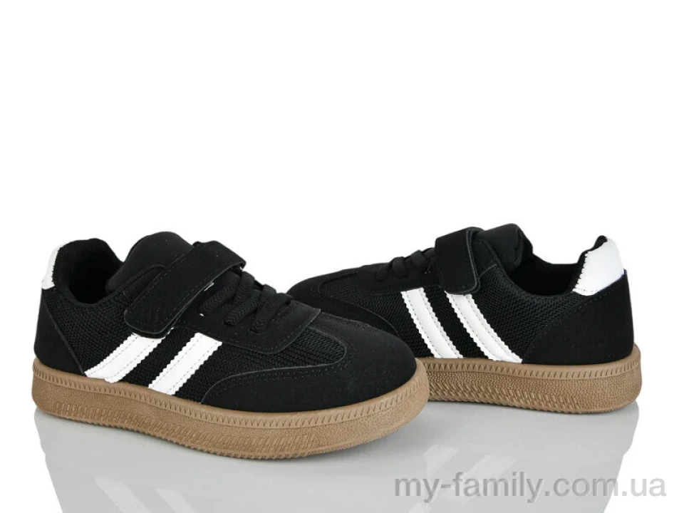 Кросівки штучна замша-текстиль чорний діти унісекс, Дитячі кросівки оптом