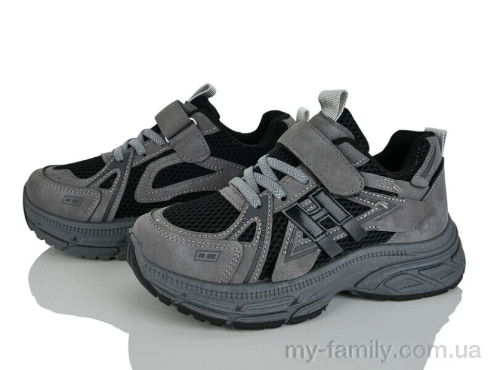 Кросівки штучна шкіра-текстиль сірий діти унісекс, Дитячі кросівки оптом