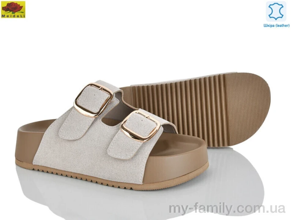 Шльопанці натуральна замша бежевий жінки -, Жіночі шльопанці оптом