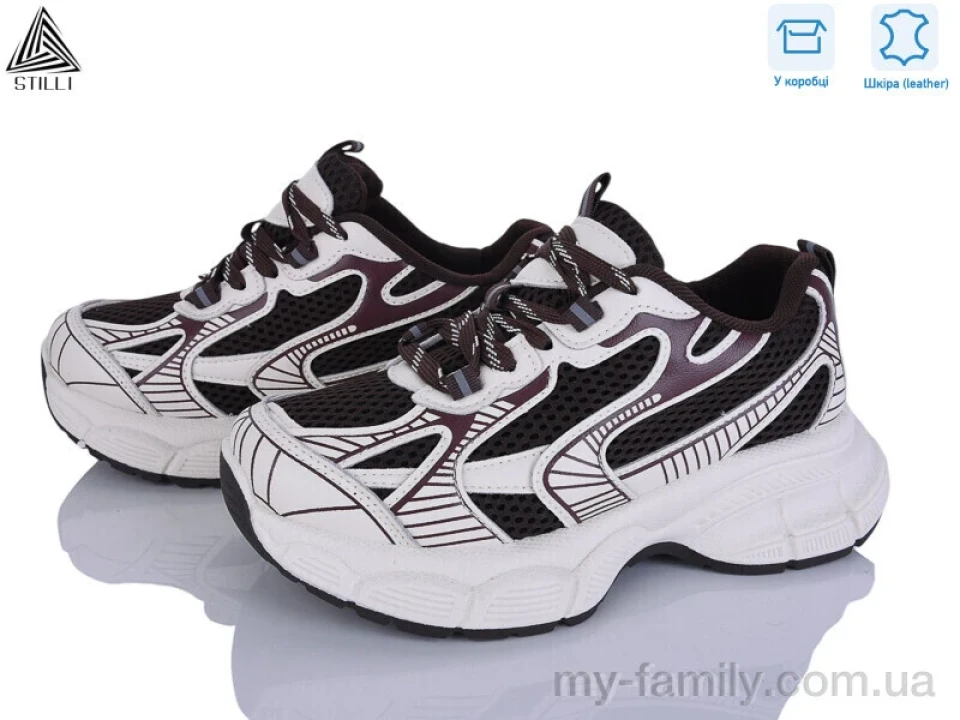 Кросівки натуральна шкіра-текстиль коричневий жінки -, Жіночі кросівки оптом