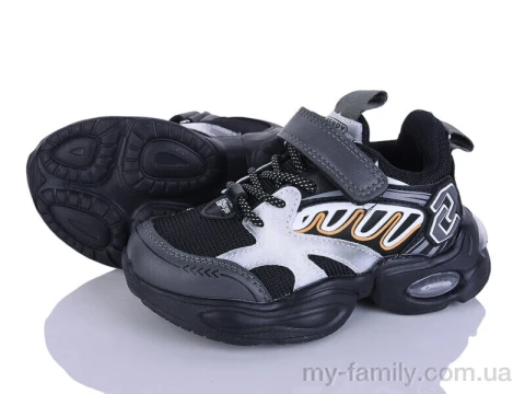 Кросівки штучна шкіра-текстиль чорний діти унісекс, Дитячі кросівки оптом