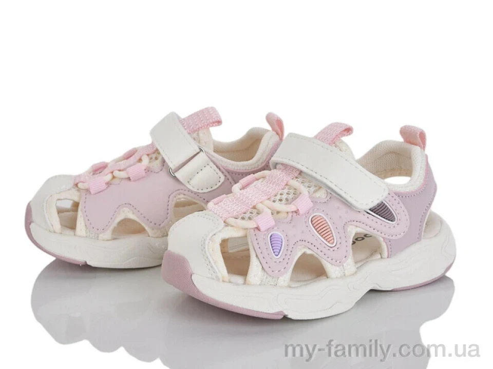 Босоніжки штучна шкіра-текстиль рожевий діти дівчинка, Взуття оптом діти