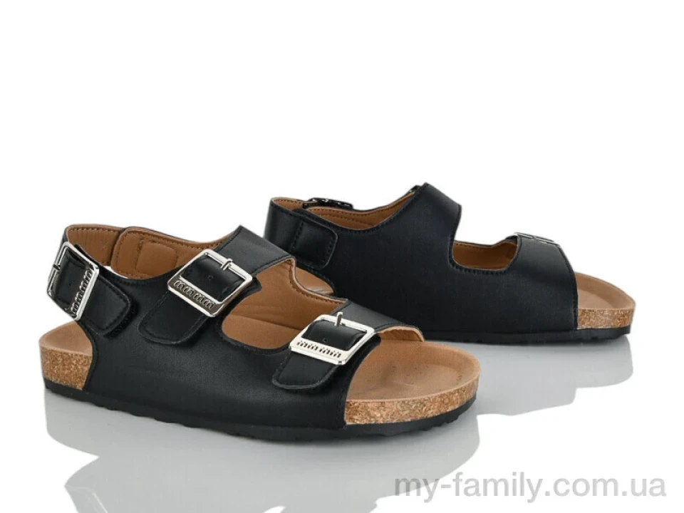 Босоніжки штучна шкіра чорний діти дівчинка, Взуття оптом діти