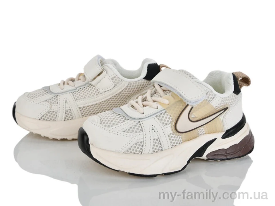 Кросівки штучна шкіра-текстиль бежевий діти унісекс, Дитячі кросівки оптом