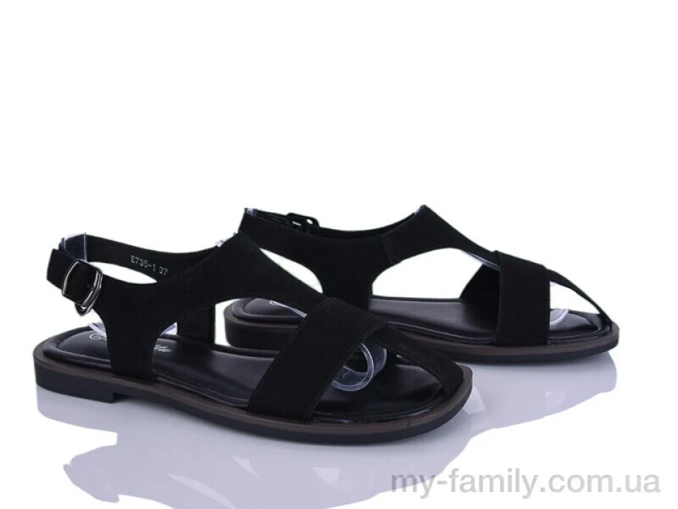 Босоніжки штучна замша чорний жінки -, Жіночі босоніжки оптом